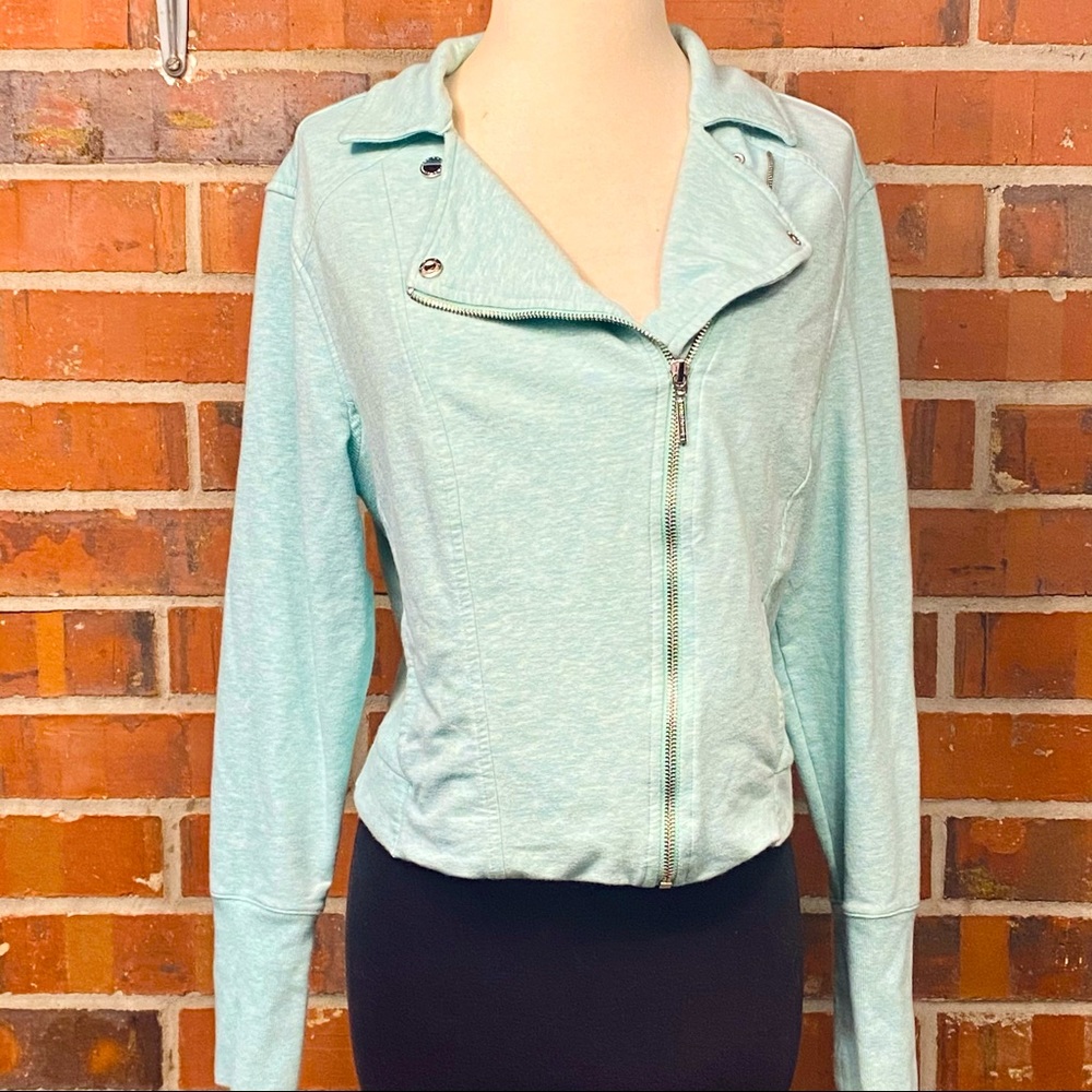 HALSTON Soft Knit Motorcycle style jacket size 14